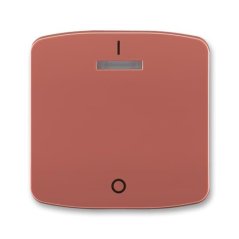 Kryt jednoduchý s potiskem a čirým průzorem (pro spínače řaz. 3S) ABB Tango 3558A-A00933 R2 - vřesová červená