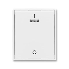 Kryt jednoduchý s potiskem a čirým průzorem (pro spínače řaz. 3S) ABB Element 3558E-A00933 03 - bílá/bílá