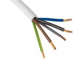 Kabel CYSY H05VV-F 5Gx4,0 Prysmian, bílý