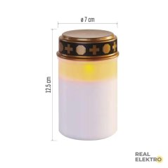 Hřbitovní LED svíčka s časovačem Emos DCCV21 12,5 cm 2x C - bílá