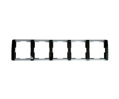 Rámeček pětinásobný ABB Element-Time 3901E-A00150 05 - černá/ledová šedá