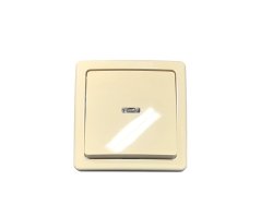 Spínač jednonásobný kompletní ABB Swing 3557G-C01341 C1, řazení 1, 1-pól, s průzorem - krémová