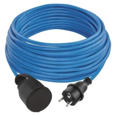 Počasí odolný prodlužovací kabel 20 m / 1 zásuvka / modrý / PVC / 230 V / 1,5 mm2 Emos P01420W