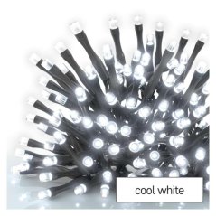 Standard LED spojovací vánoční řetěz – rampouchy, 2,5 m, venkovní, studená bílá Emos D1CC01