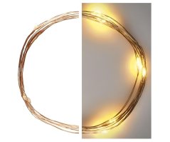 LED vánoční nano řetěz Emos D3AW06, IP20, vnitřní, teplá bílá, časovač - 0,9 m