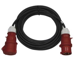 Gumový venkovní prodlužovací kabel 3 fázový Emos PM0904 400 V, 2,5 mm2, černý, 20 m
