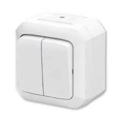 Přepínač sériový, řazení 5, IP44, bezšr. sv. ABB Variant 3559N-C05510 B - bílá