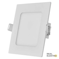 Čtvercové vestavné LED svítidlo Emos Nexxo ZD2124, bílé, 7 W, teplá bílá