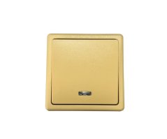 Spínač jednonásobný kompletní s průzorem ABB Classic 3553-23289 D2, řazení 1, doutnavka - béžová