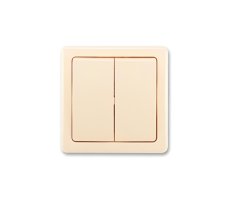 Přepínač střídavý dvojitý ABB Swing 3557G-C52340 C1, řazení 6+6 - krémová