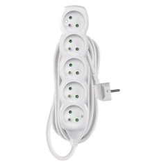 Prodlužovací kabel 7 m / 5 zásuvek / bílý / PVC / 1 mm2 Emos P0517