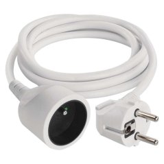 Prodlužovací kabel 1,5 m / 1 zásuvka / bílý / PVC / 1 mm2 Emos P0111