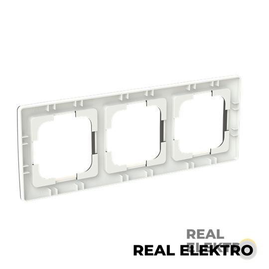 Rámeček trojnásobný, pro vodorovnou i svislou montáž ABB Zoni 3901T-A00030 137 - matná černá / bílá
