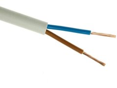 Kabel dvojlinka bílá plochá CYLY H03VVH2-F 2x0,75 Prysmian