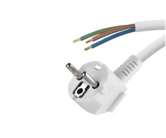 Flexo PVC šňůra 863107-3-53/2, 3Gx1, dutinky, úhlová vidlice, bílá - 2 m