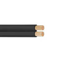 Kabel SMH 2x1 S,C NKT, černý - 1 m