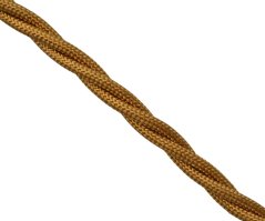 Kabel splétaný 3Gx0,75 Precon, opředené jednotlivé vodiče, zlatý