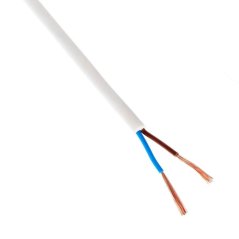 Kabel dvojlinka bílá CYLY H03VV-F 2x0,5 Prysmian