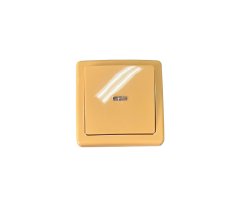 Spínač jednonásobný kompletní ABB Swing 3557G-C01341 D1, řazení 1, 1-pól, s průzorem - béžová