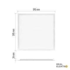 Čtvercový vestavný LED panel Emos Lexxo backlit ZB2124, bílý, 30 W - neutrální bílá UGR