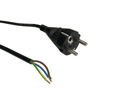 Flexo PVC šňůra 863109-1-53/2, 3x1, dutinky, rovná vidlice, černá - 2 m