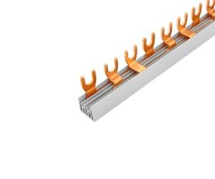 Propojovací lišta Adelid G-3L-210-10, 3 fáze, 12 modulů, rozteč 13 mm, hřeben, vidlička - 22 cm