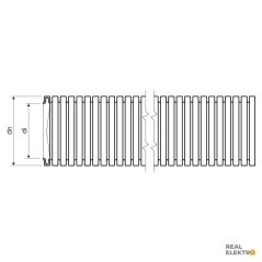 Ohebná elektroinstalační trubka PE LPE-2 pr. 18,7 mm, 11422, 125N/5cm, bílá Kopos 2313/LPE-2_H100