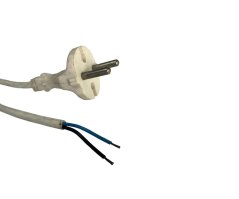 Flexo PVC šňůra 862071-3-1/2.10, 2x0,75, rovná vidlice, bílá, 2,10 m - II. jakost - pošpiněné