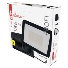LED reflektor INOVO 50W, antracit, neutrální bílá Emos ZS2642