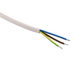 Kabel silikonový V05SS-F 3x0,50, NKT, bílý - 1 m