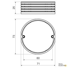 Nástavný rámeček 5x5 mm Kopos NR 5X5_ZB
