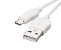Rychlonabíjecí kabel Emos SM7004W, USB-A 2.0 / micro USB-B 2.0, bílý - 1 m
